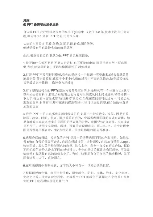 ppt制作金点子