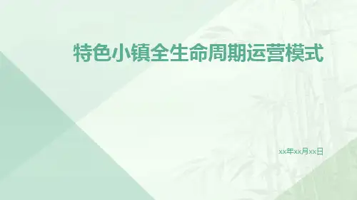 特色小镇全生命周期运营模式