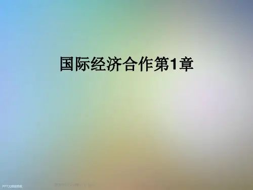 国际经济合作第1章