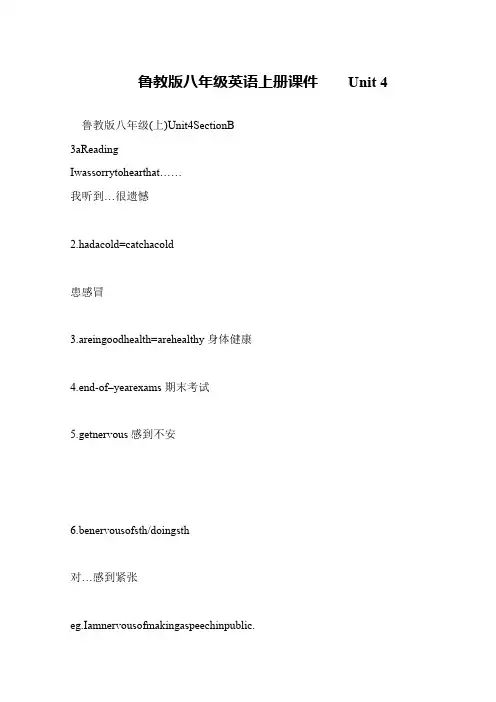 鲁教版八年级英语上册课件    Unit 4