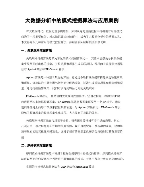 大数据分析中的模式挖掘算法与应用案例