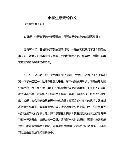 小学生摩天轮作文
