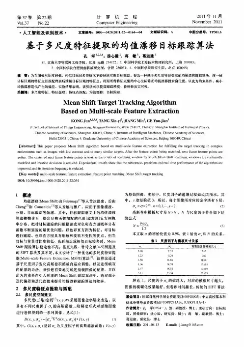 基于多尺度特征提取的均值漂移目标跟踪算法