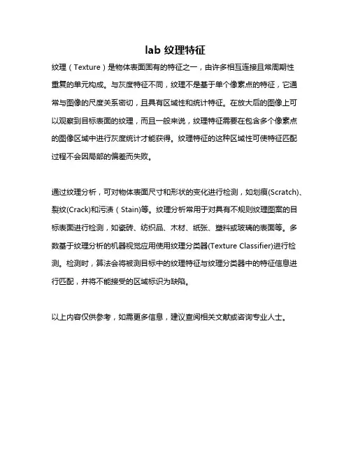 lab 纹理特征
