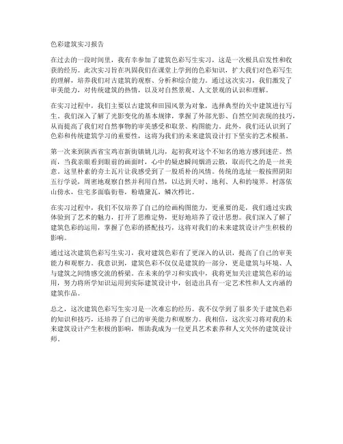 色彩建筑实习报告
