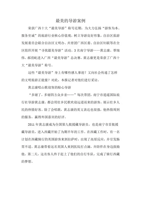 最美的导游案例
