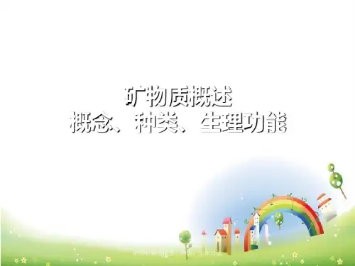 矿物质概述概念、种类、生理功能