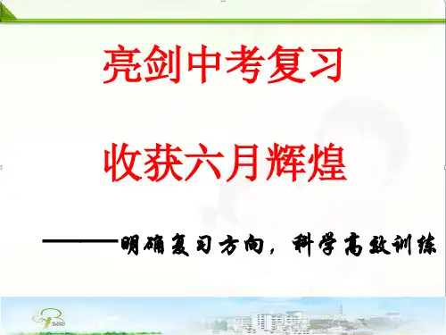 【中考语文】初三中考复习策略(共61张PPT)