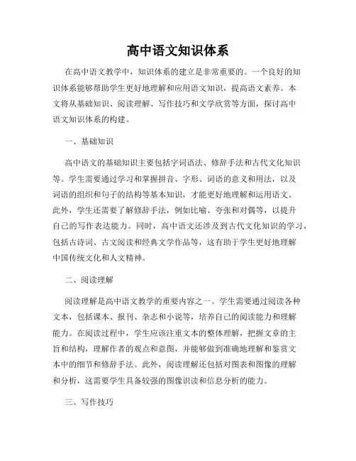 高中语文知识体系