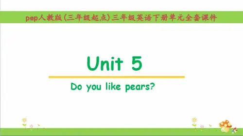 人教PEP三年级英语(下)Unit5单元精美课件全套