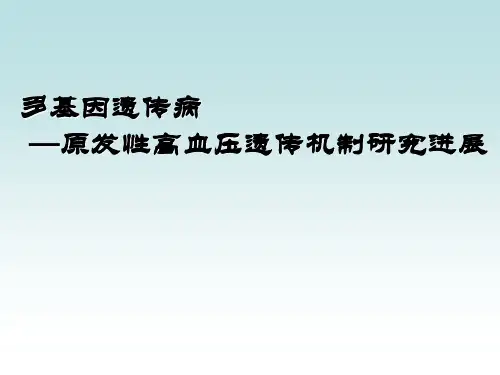 多基因遗传病-原发性高血压