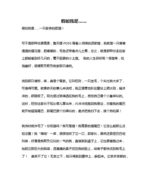 作文《假如我是……》 5