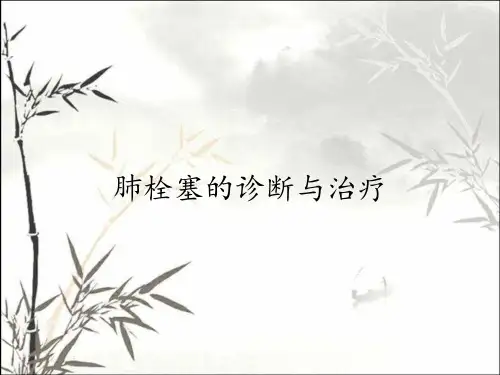肺栓塞的诊断与治疗
