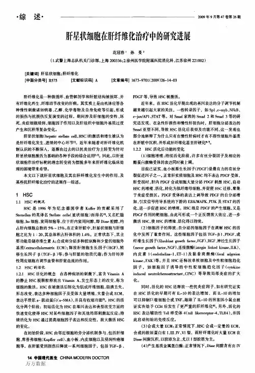 肝星状细胞在肝纤维化治疗中的研究进展