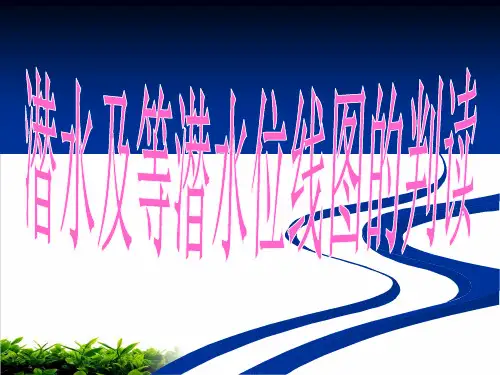 《专题复习：潜水及等潜水位线图的判读》PPT 人教课标版