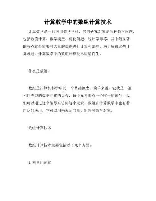 计算数学中的数组计算技术