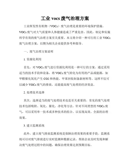 工业vocs废气治理方案