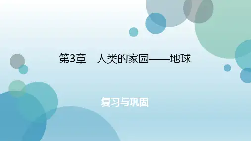 第3章人类的家园复习与巩固(PPT课件(初中科学)20张)