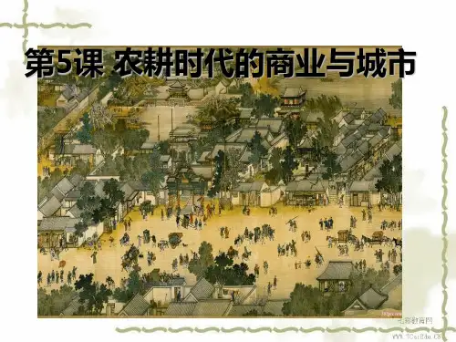历史必修ⅱ岳麓版第5课农耕时代的商业与城市课件.