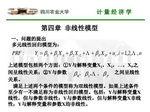计量经济学4非线性模型