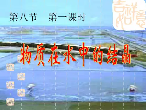 物质在水中的结晶-初中科学