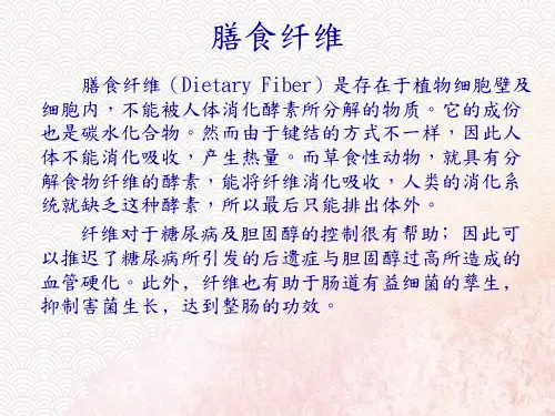 生技食品膳食纤维课件