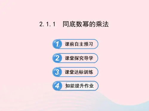 七年级数学下册第2章整式的乘法2.1整式的乘法2.1.1同底数幂的乘法习题课件新版湘教版