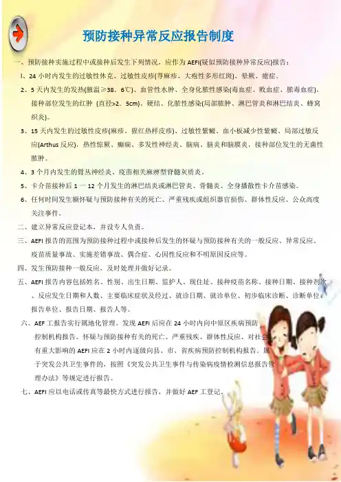 预防接种异常反应报告制度