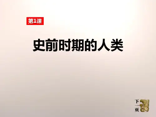 岳麓版九年级历史上册 (史前时期的人类)世界古代史新课件