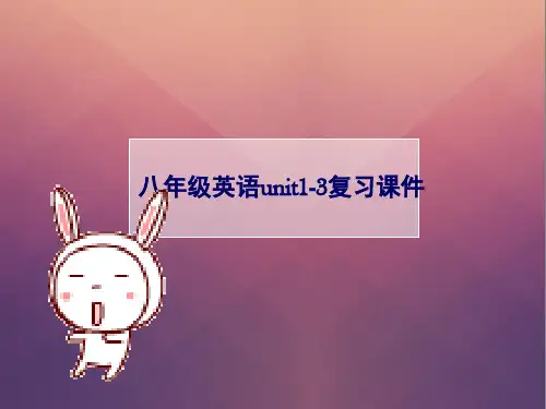 八年级英语下册unit1-3复习课件