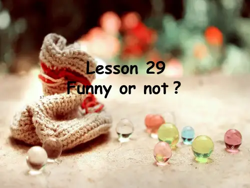 新概念英语第三册lesson 29 精编课件