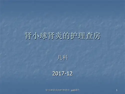 肾小球肾炎的护理查房 ppt课件