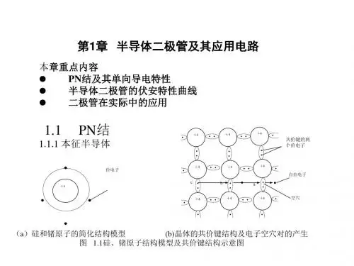 本章重点内容lPN结及其单向导电特性l半导体二极管的伏