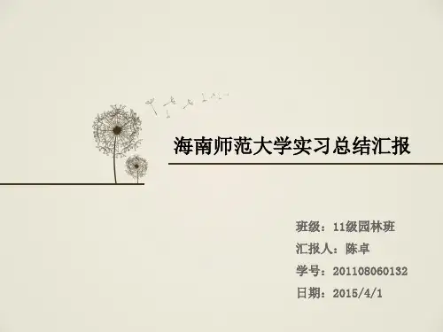 《实习总结报告》PPTPPT