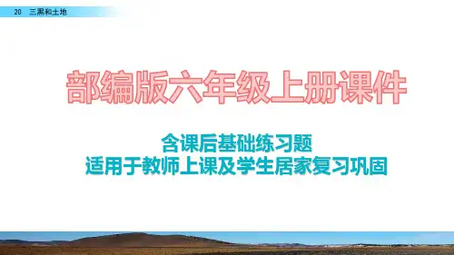 2020最新部编版语文六年级上册20 三黑和土地课件含课后练习