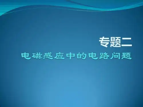 专题二：电磁感应中的电路问题