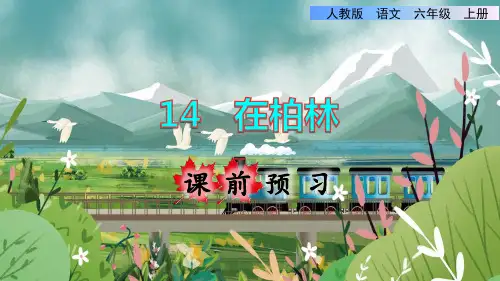统编版小学六年级语文上册第14课《在柏林》精美课件