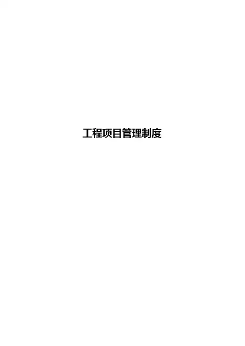 工程项目管理规定系统集成