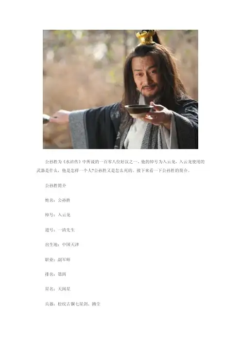 水浒传公孙胜简介