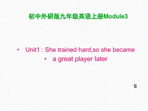 外研版英语九年级上册 Module3 Unit 1(共22张PPT)