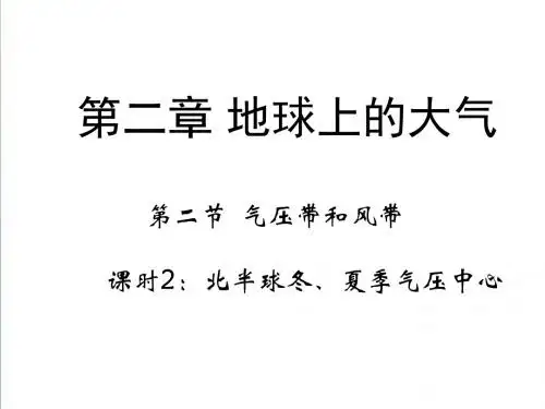 【人教版】2019年地理必修一：2.2《气压带和风带》2ppt课件