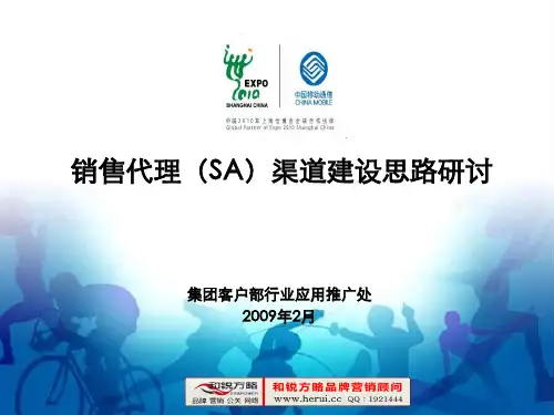 中国移动销售代理SA渠道建设思路研讨PPT课件