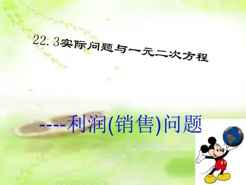 利润(销售)问题ppt 人教版