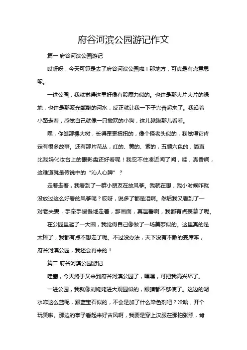 府谷河滨公园游记作文