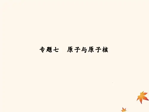 高考物理二轮专题复习专题七原子与原子核课件