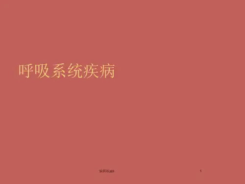 呼吸系统培训PPT课件