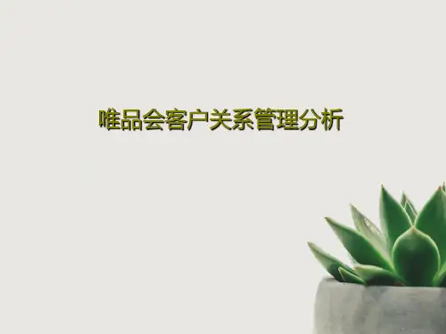唯品会客户关系管理分析共26页文档