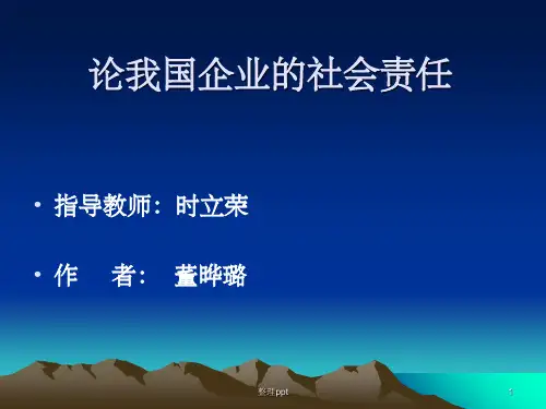 《企业社会责任》PPT课件