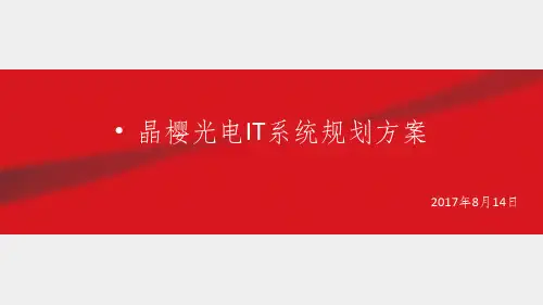 信息化整体规划方案ppt课件