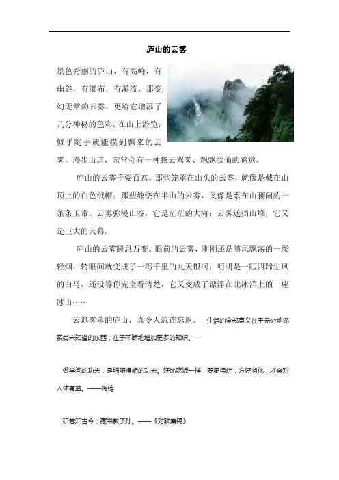 人教部编版小学语文二年级上册19.雾在哪里(类文)